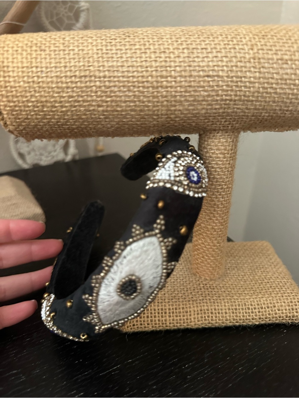 FRANCESCAS Beaded Evil Eye Headband - Picture 3 of 3